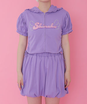 パープル モデル：155cm M着用