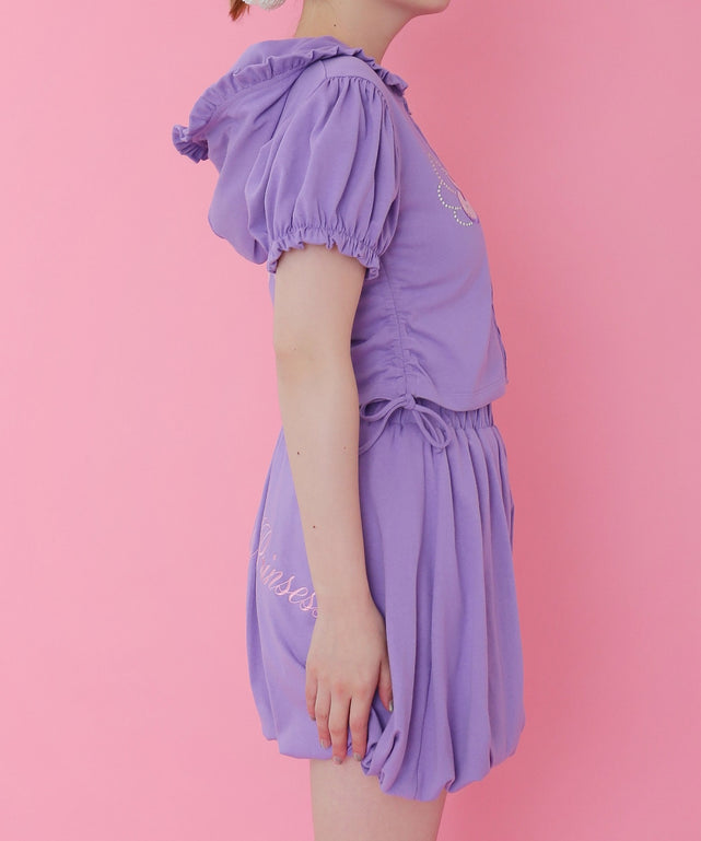 パープル モデル：155cm M着用