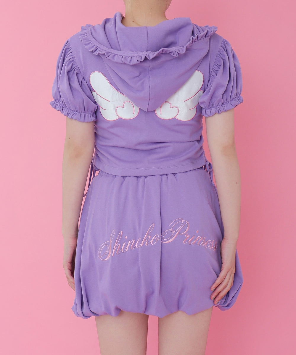 パープル モデル：155cm M着用