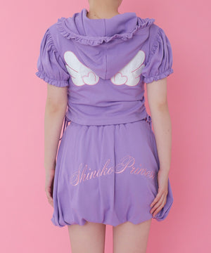 パープル モデル：155cm M着用