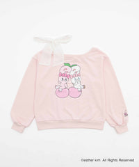 ESTHER BUNNYコラボワンショルダーリボンスウェット