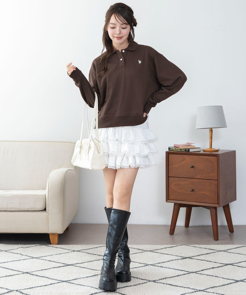 ブラウン　モデル：165cm F着用