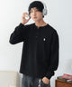 U.S.POLO ASSN.ヘンリーネックロンT/ブラック　モデル：180cm L着用