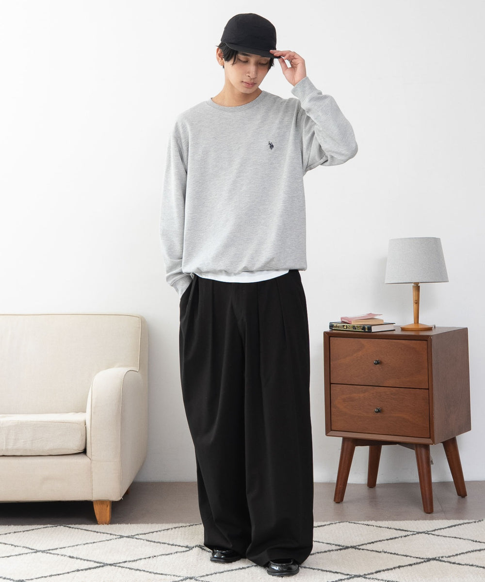 杢グレー　モデル180cm L着用