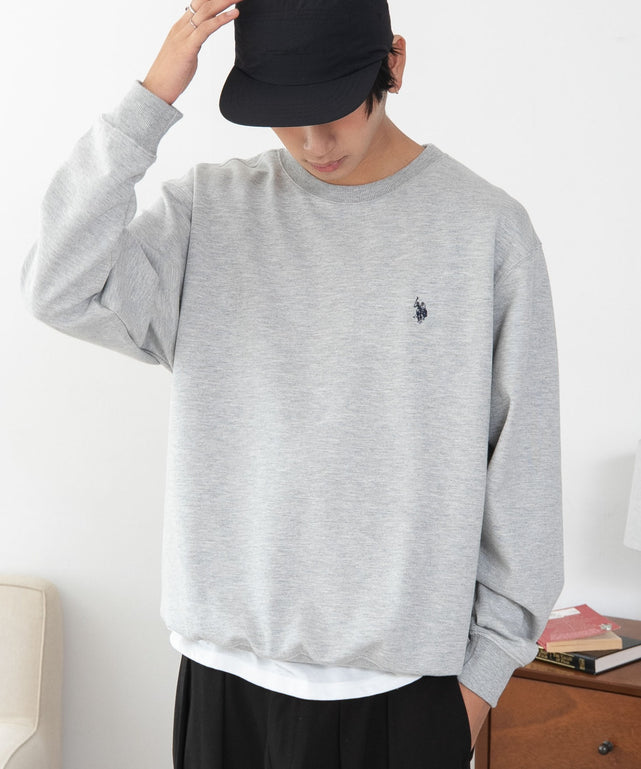 杢グレー　モデル180cm L着用