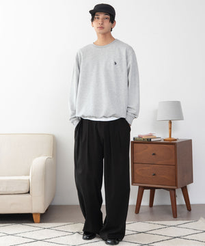 杢グレー　モデル180cm L着用