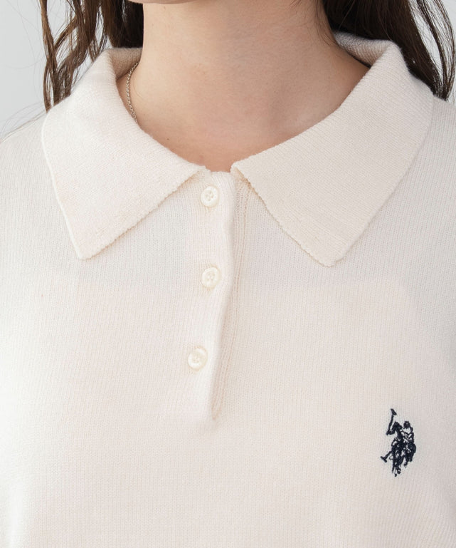 U.S.POLO ASSN.ジャガードポロニット
