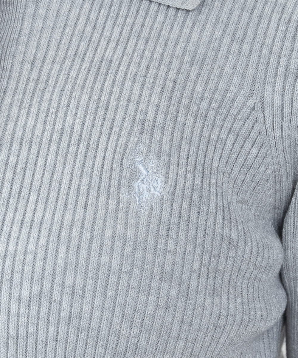 U.S.POLO ASSN.2重衿フレアスリーブニット