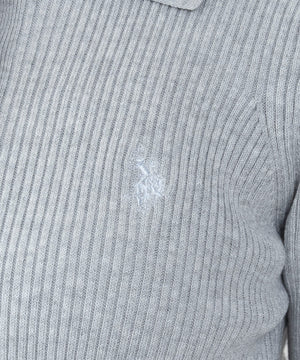 U.S.POLO ASSN.2重衿フレアスリーブニット
