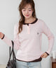 U.S.POLO ASSN.別注 ヘンリーシアーレイヤードトップス/Lピンク　モデル：165cm F着用