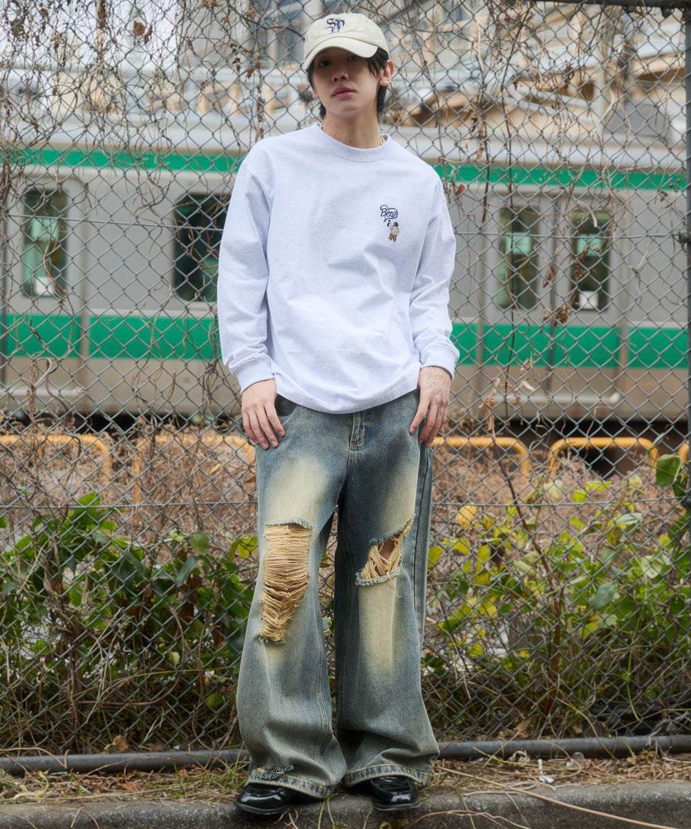 アッシュグレー　モデル：175cm L着用