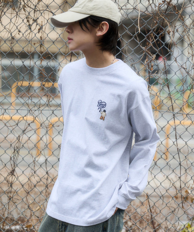 アッシュグレー　モデル：175cm L着用