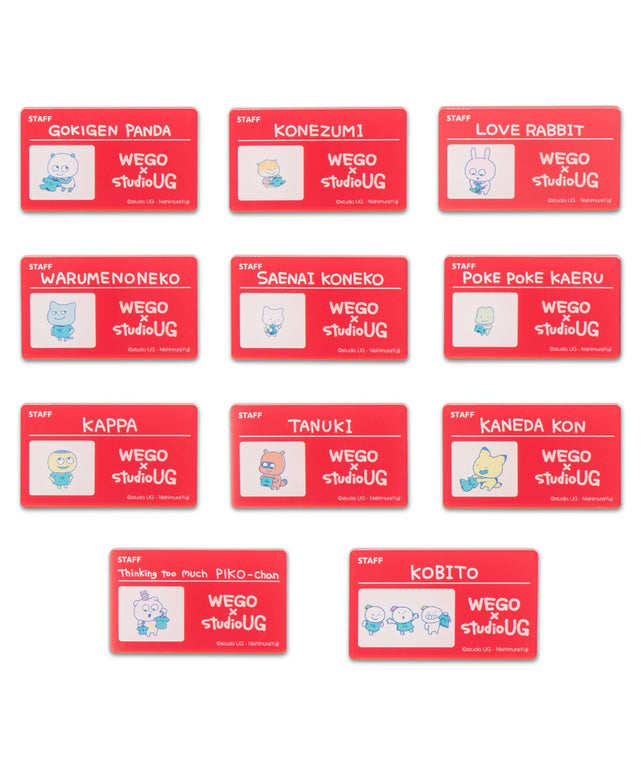 WEGO×studio UGコラボランダムアクリルネームバッジ/アソート