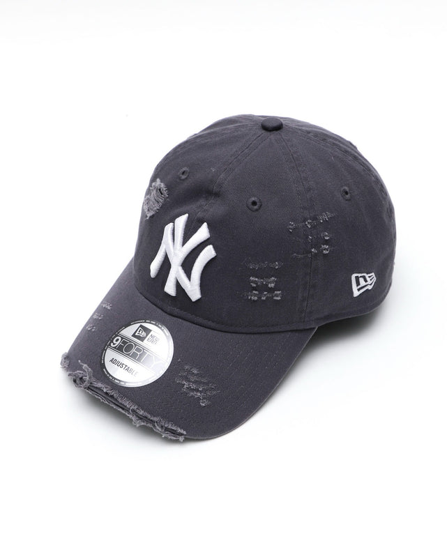 【WEGO限定デザイン】別注NEWERA　940　damage/柄1：NYダークグラファイト