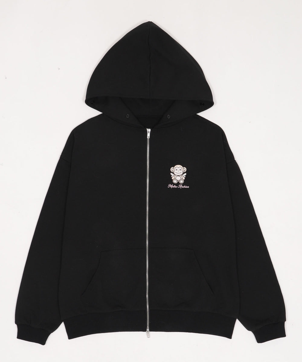 MAFAVARCHIVE　ファーフードジップパーカー
