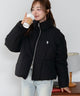 U.S.POLO ASSN.別注 ハイネックパファーブルゾン/ブラック　モデル：165cm F着用