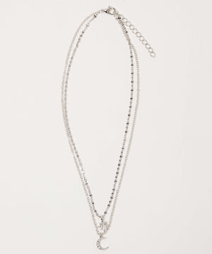 L2連ムーンキラキラネックレス