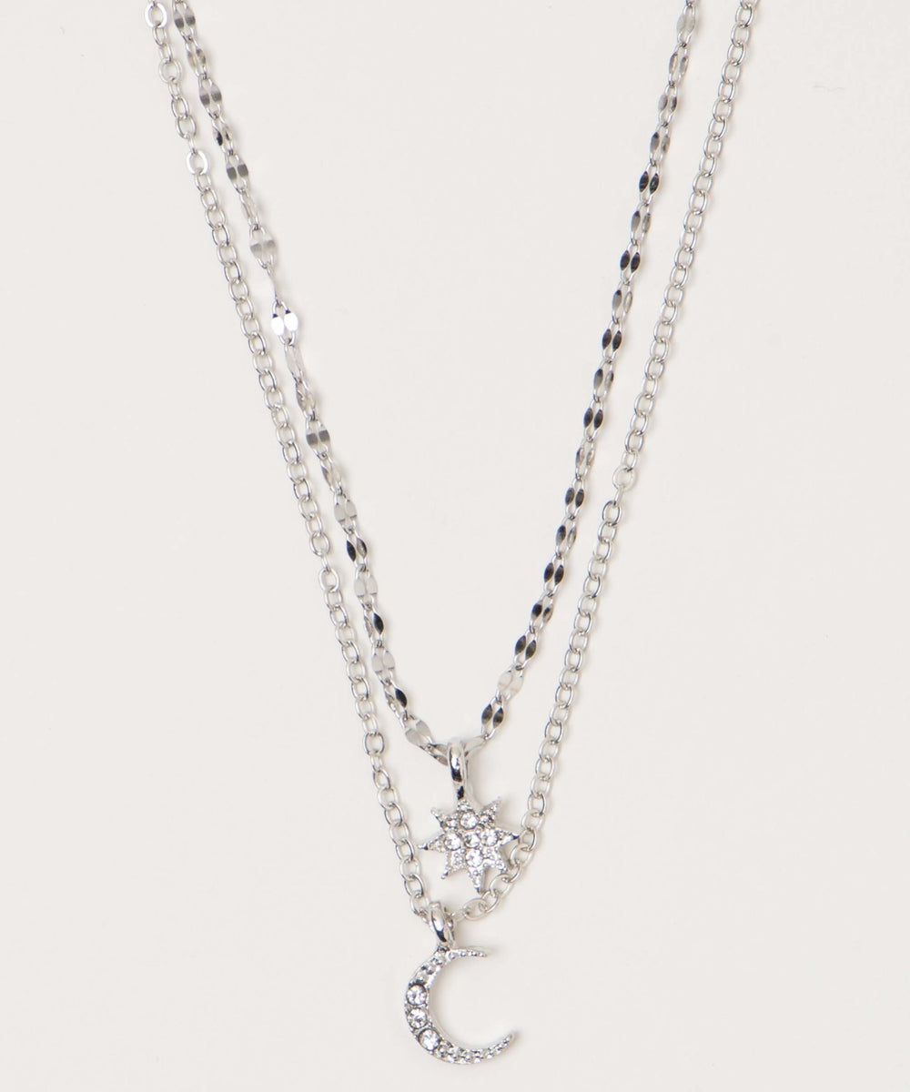 L2連ムーンキラキラネックレス