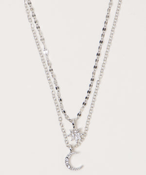 L2連ムーンキラキラネックレス