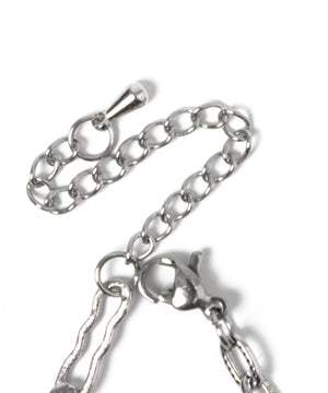 Lキラキラストーンチェーンミックスネックレス