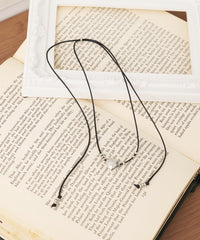 Lコードビーズハートネックレス