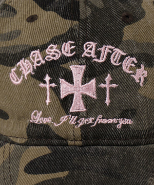 クロス刺繍カモフラキャップ