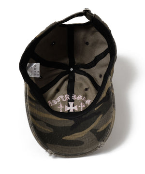 クロス刺繍カモフラキャップ