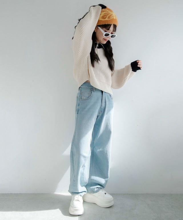 バタフライシャギーニットキャップ