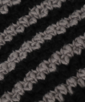 ローゲージボーダーネコミミニットキャップ