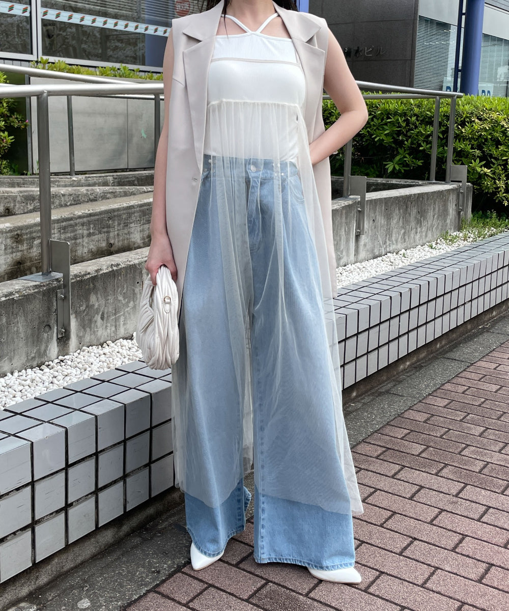 ホワイトアイボリー　モデル:155cm F着用