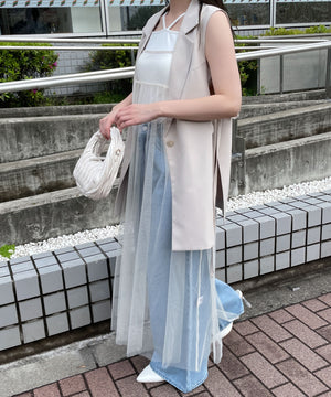 ホワイトアイボリー　モデル:155cm F着用