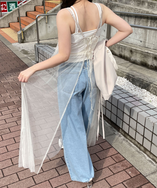 ホワイトアイボリー　モデル:155cm F着用