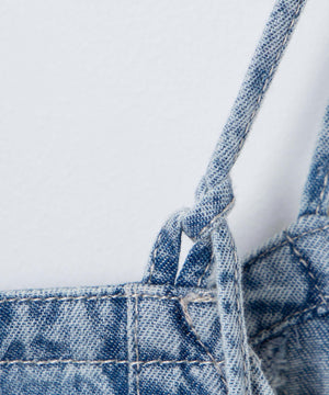 デニムZIPビスチェ