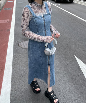 デニム中濃加工色　モデル:155cm F着用