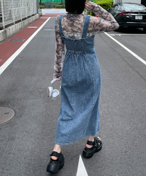 デニム中濃加工色　モデル:155cm F着用