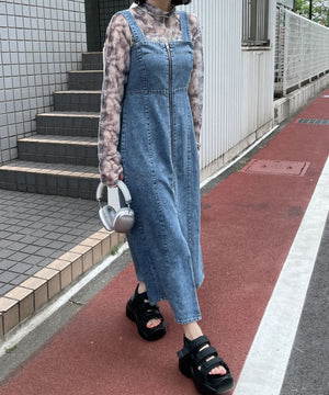 デニム中濃加工色　モデル:155cm F着用