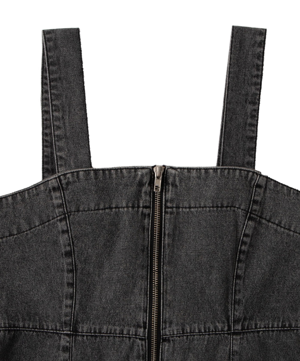 デニムWジップジャンスカ