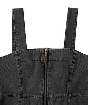 デニムWジップジャンスカ