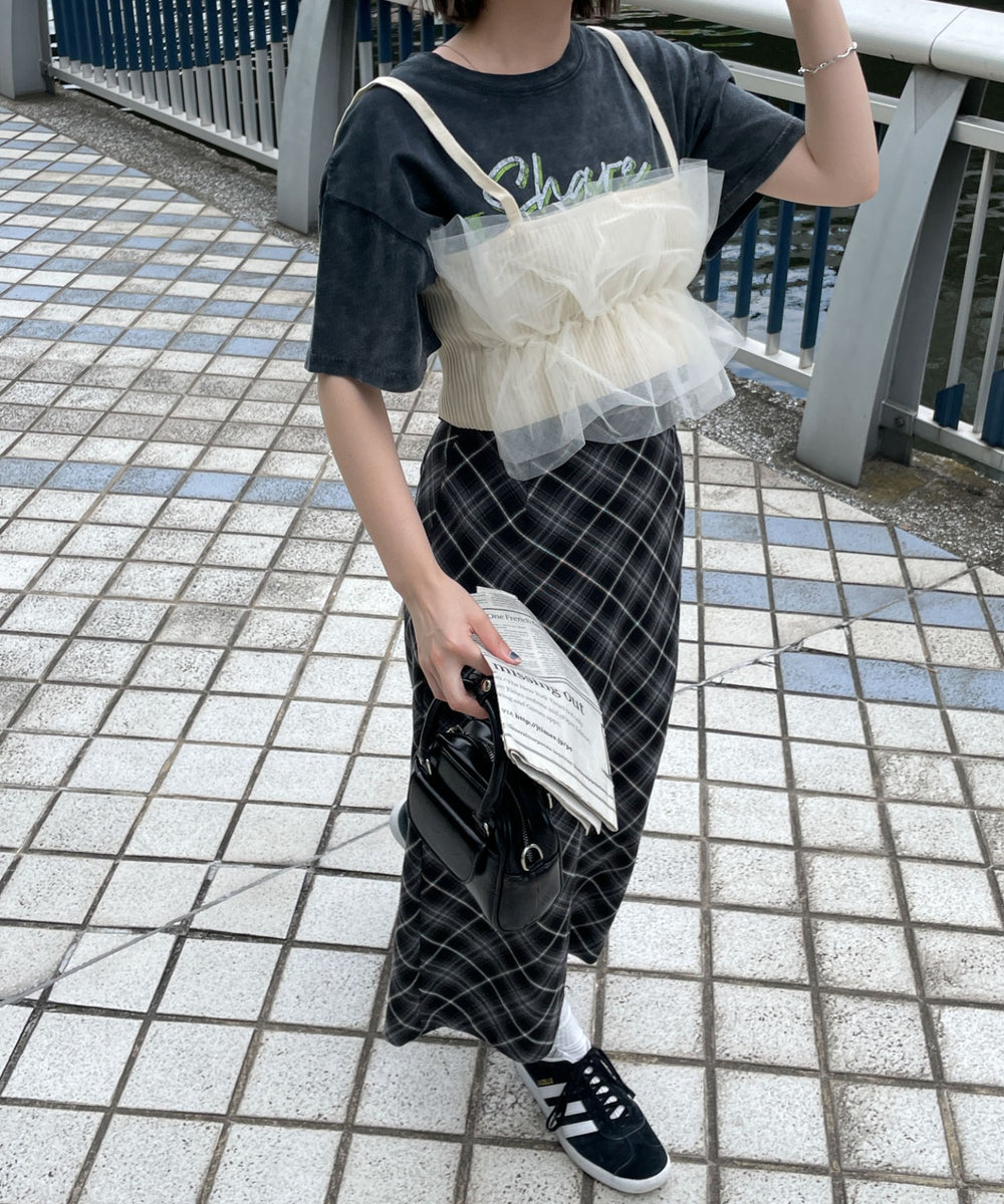 ホワイトアイボリー　モデル:155cm F着用