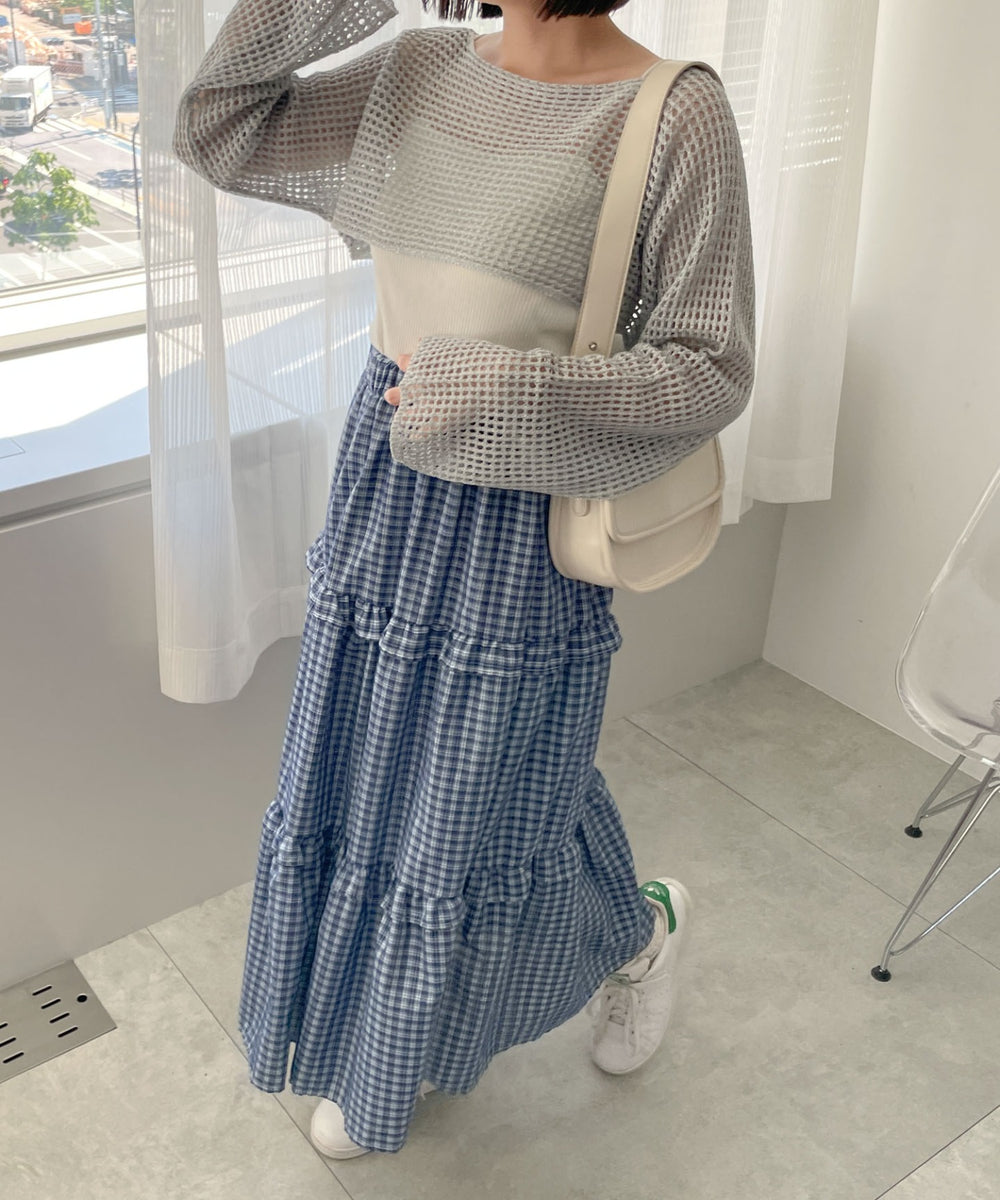 ブルー　モデル;155cm F着用