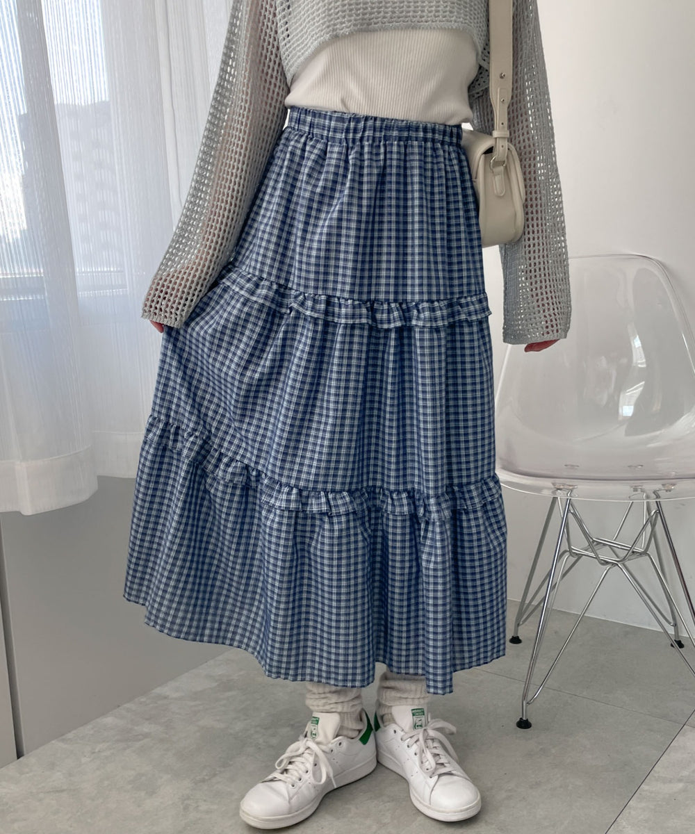 ブルー　モデル;155cm F着用