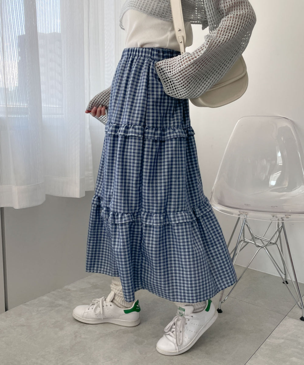 ブルー　モデル;155cm F着用