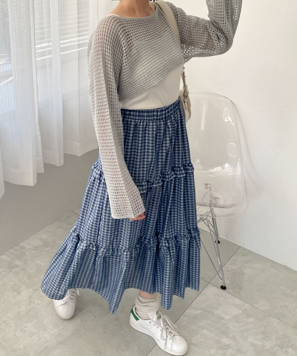 ブルー　モデル;155cm F着用