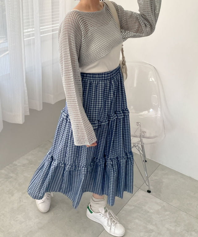 ブルー　モデル;155cm F着用