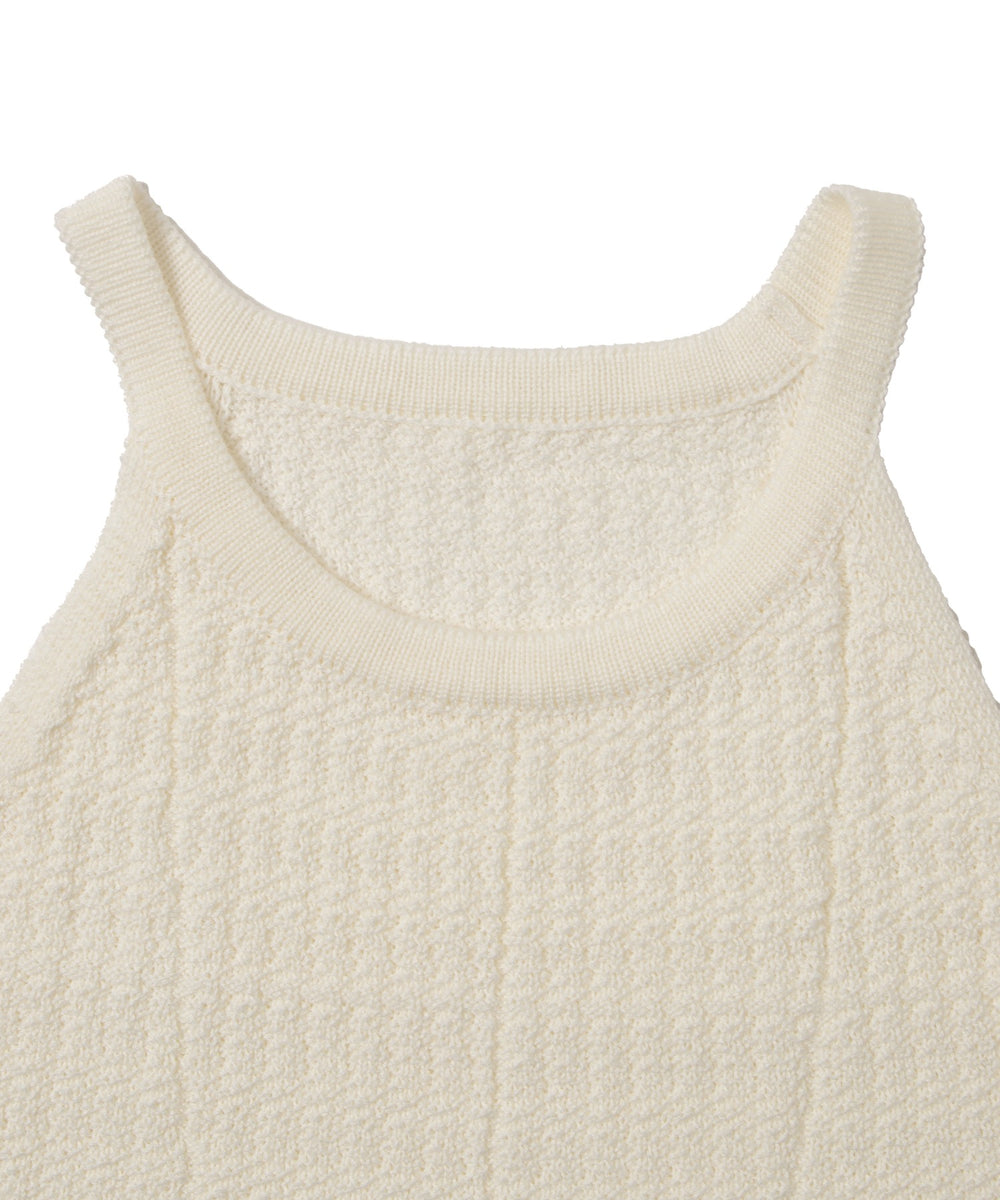ノースリーブホルターネックニット