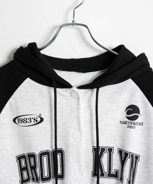 カレッジカットパーカー