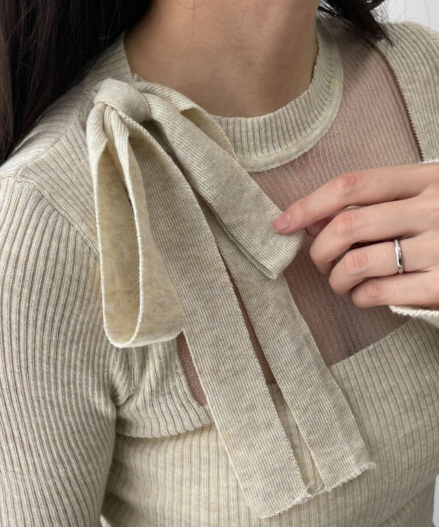 リボンネックデザイントップス【一部店舗限定】｜WEGO（ウィゴー