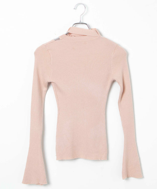 リボンネックデザイントップス