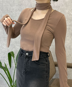 ブラウン　モデル:155cm F着用