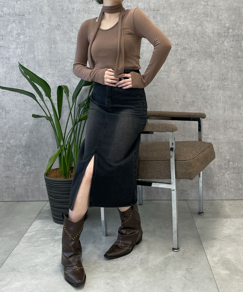 ブラウン　モデル:155cm F着用